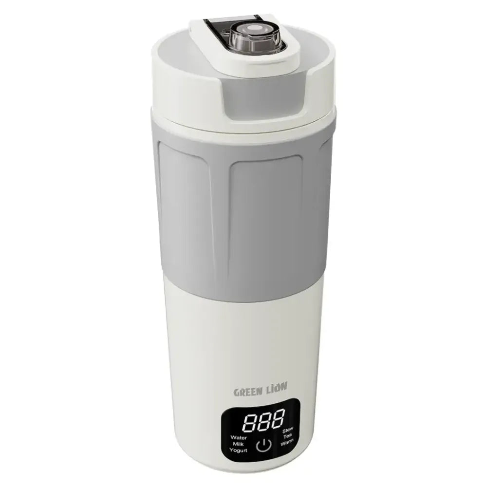 Green Line Portable Electric Kettle 600ml PP Plastic & 304 Stainless Steel with Touch Control, Keep Warm & Auto Shut-Off 300W