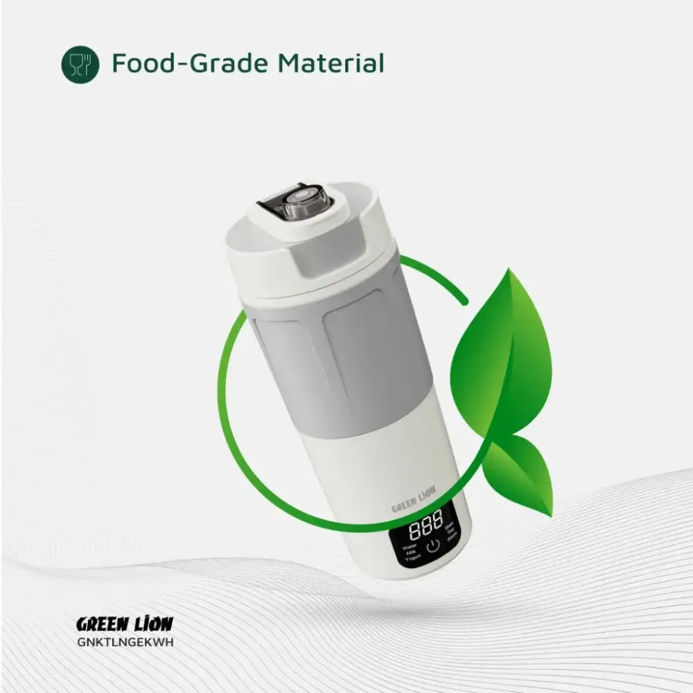 Green Line Portable Electric Kettle 600ml PP Plastic & 304 Stainless Steel with Touch Control, Keep Warm & Auto Shut-Off 300W