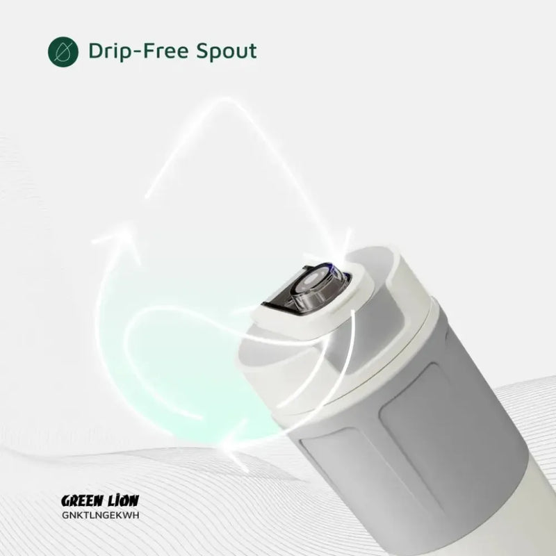 Green Line Portable Electric Kettle 600ml PP Plastic & 304 Stainless Steel with Touch Control, Keep Warm & Auto Shut-Off 300W