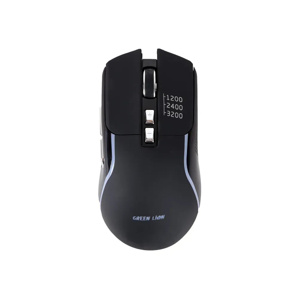 Green Lion Gaming RGB Colors Mouse 2.4GHz & Bluetooth 5.2 Rechargeable
