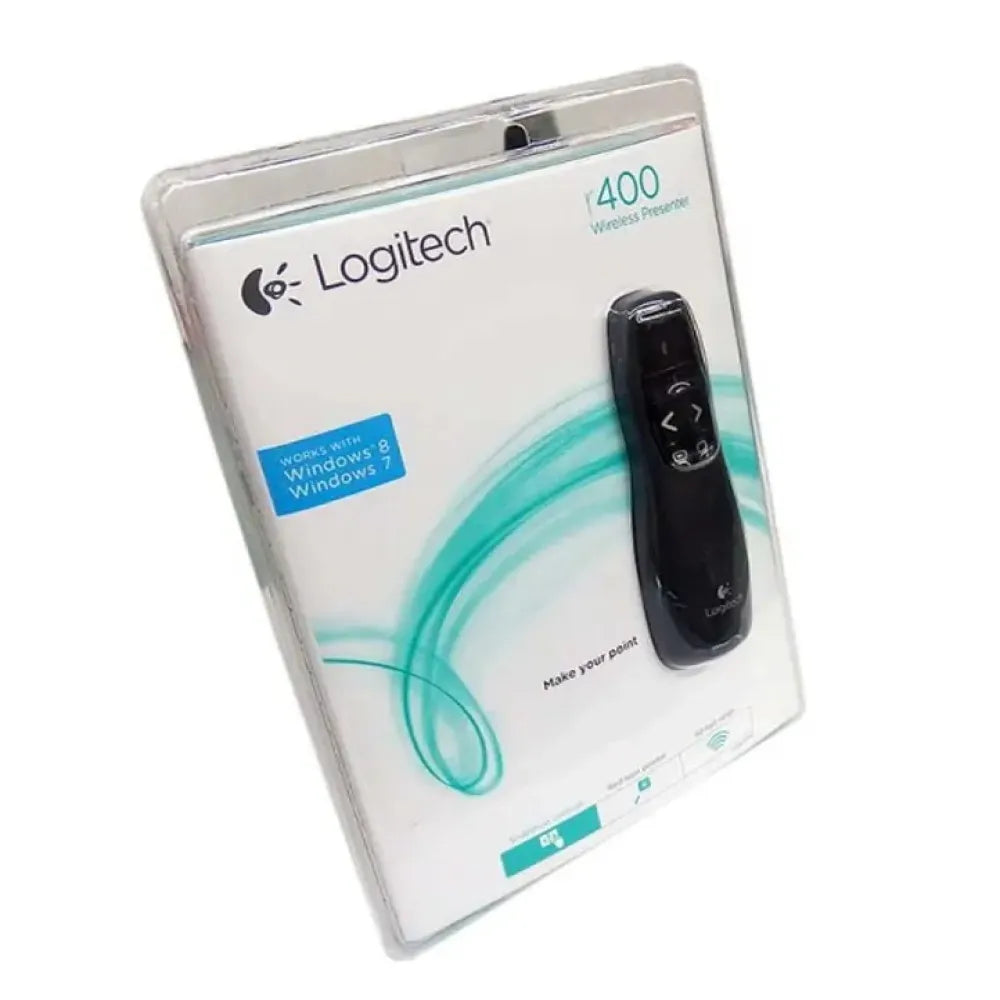 Logitech R400 Wireless Presenter 2 AAA Batteries 1050 Hour Battery Life
