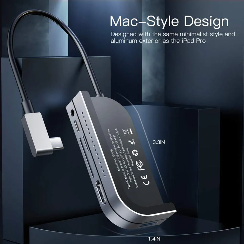 Baseus Bend Angle Multifunctional Type-C HUB Converter With GaN Technology