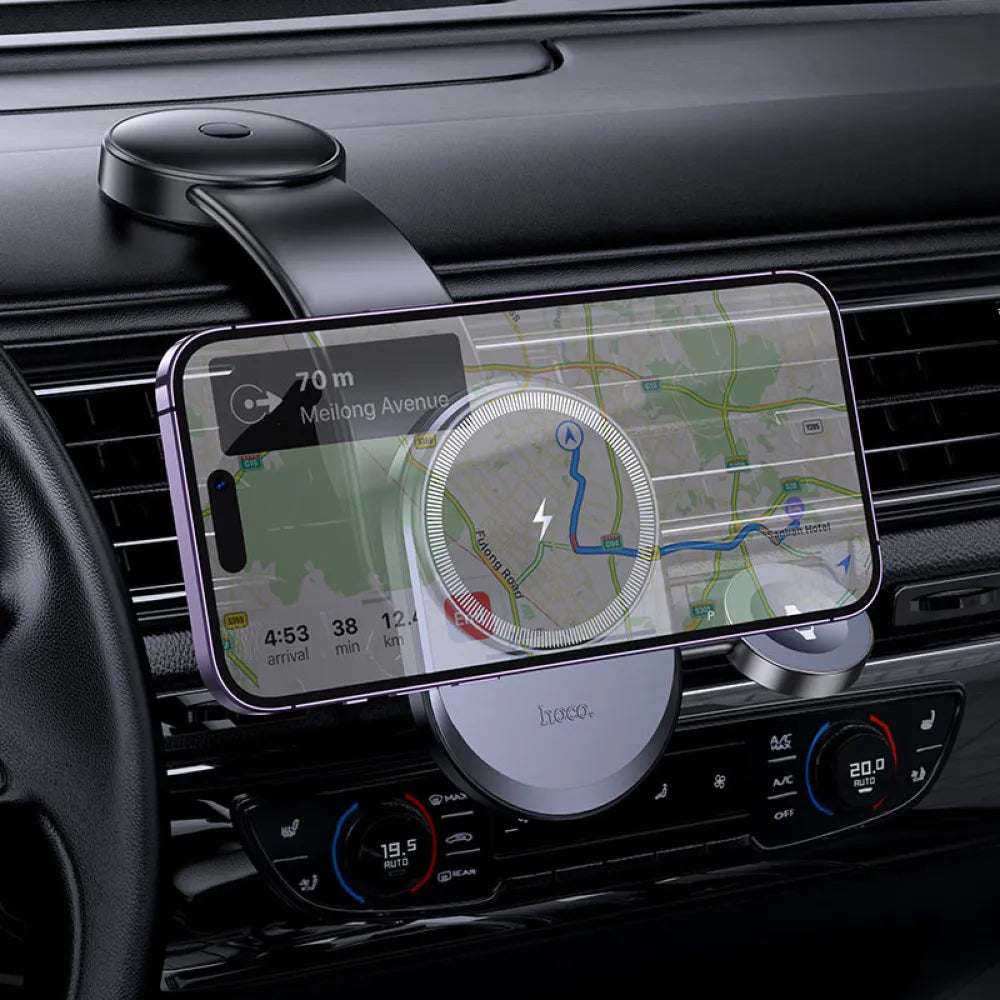 Hoco HW28 Excelso 2-In-1 Wireless Fast Charging with Car Holder