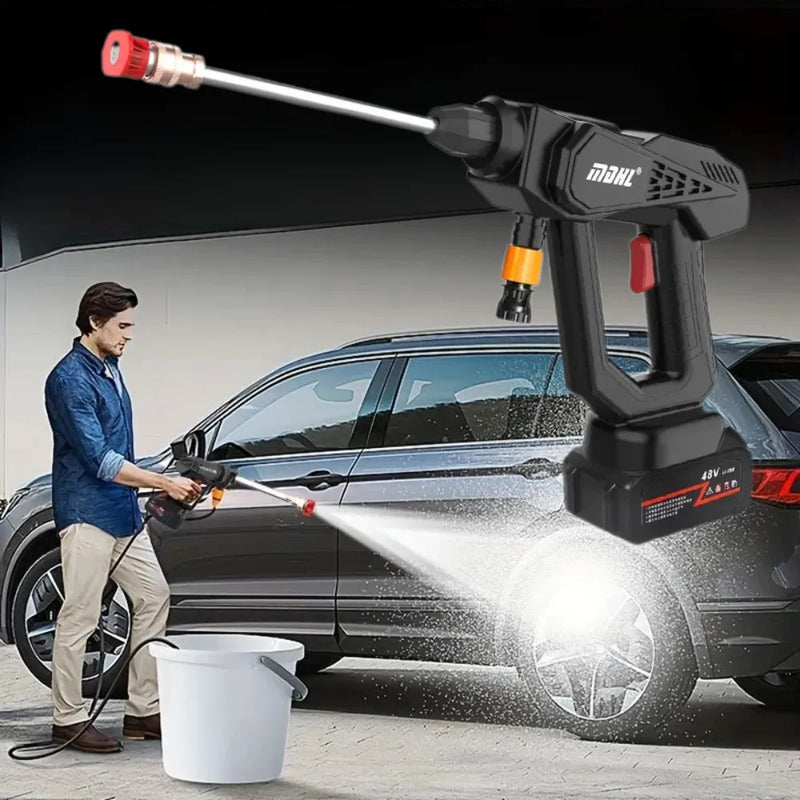 MDHL Cordless Portable High Pressure Washer, 48V Rechargeable Battery, Powerful Car Washing Machine & Garden Watering Tool