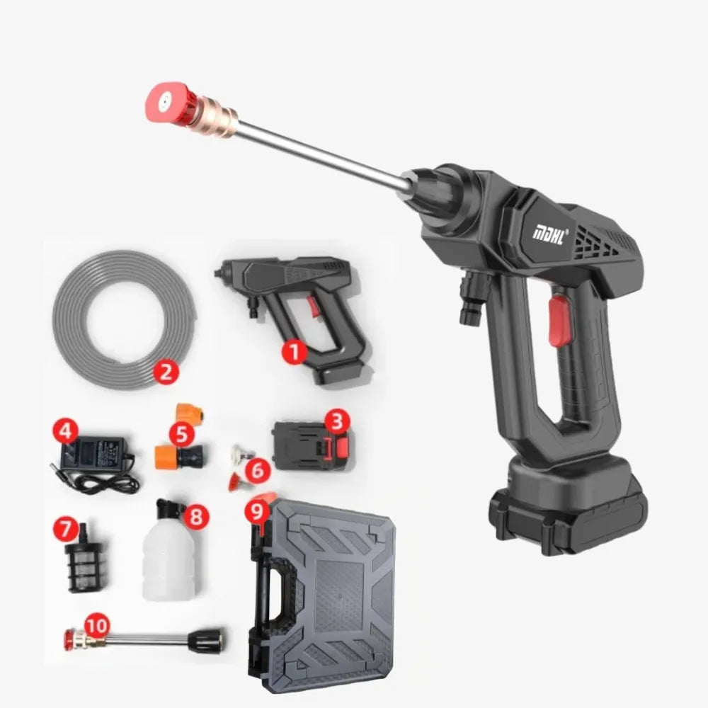 MDHL Cordless Portable High Pressure Washer, 48V Rechargeable Battery, Powerful Car Washing Machine & Garden Watering Tool