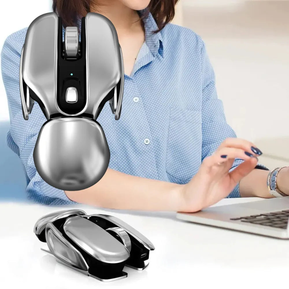 Green Lion G266 Beetles Metal Mouse, Wireless Ergonomic Mouse with Multiple DPI (800–4800), 48Hrs Battery, Type-C