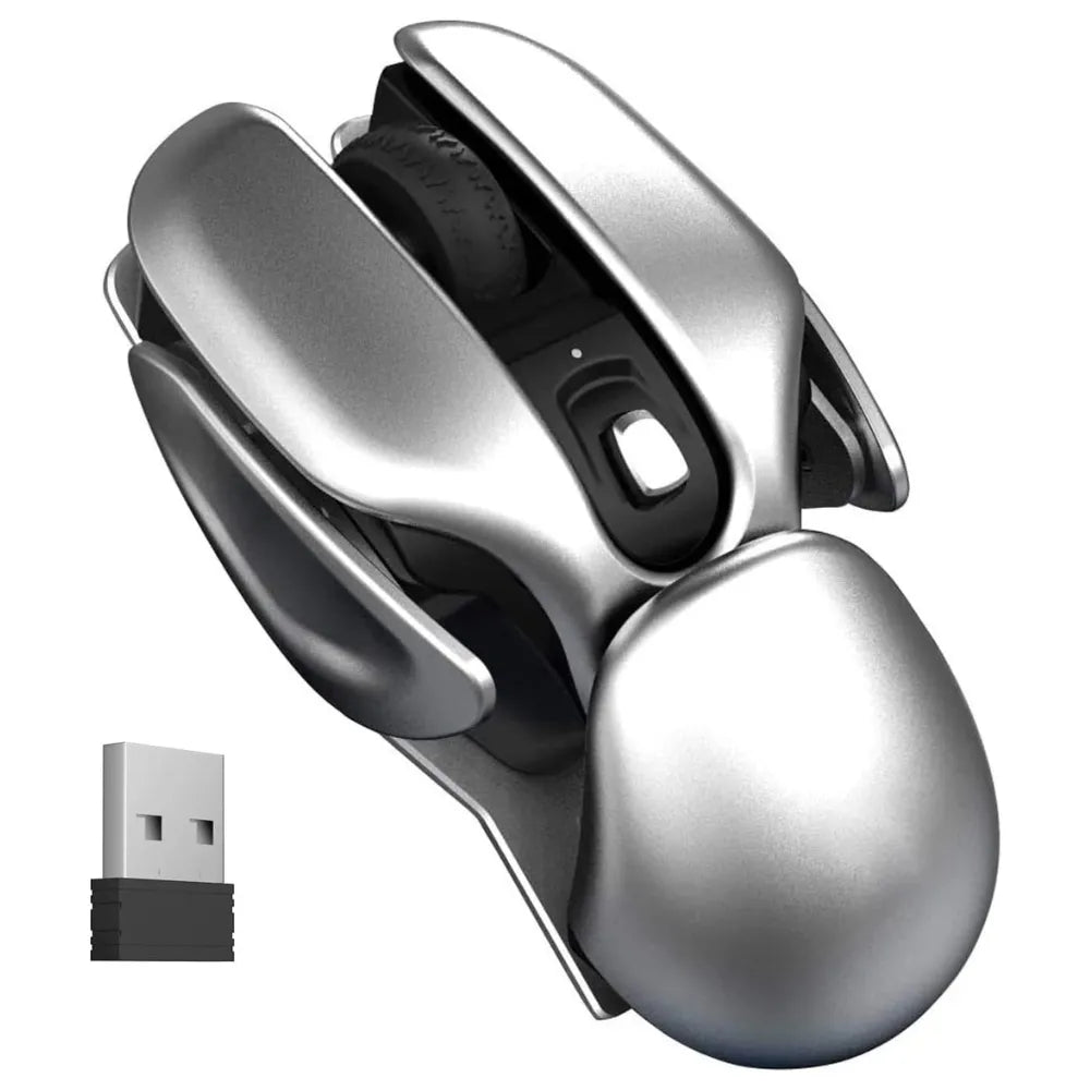 Green Lion G266 Beetles Metal Mouse, Wireless Ergonomic Mouse with Multiple DPI (800–4800), 48Hrs Battery, Type-C