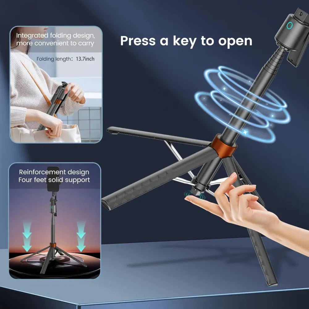 Q13 Selfie Stick with Wireless Tripod Stand With AI Tracking Technology