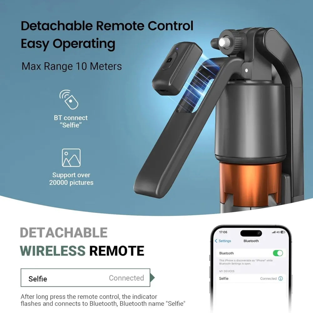 Q13 Selfie Stick with Wireless Tripod Stand With AI Tracking Technology