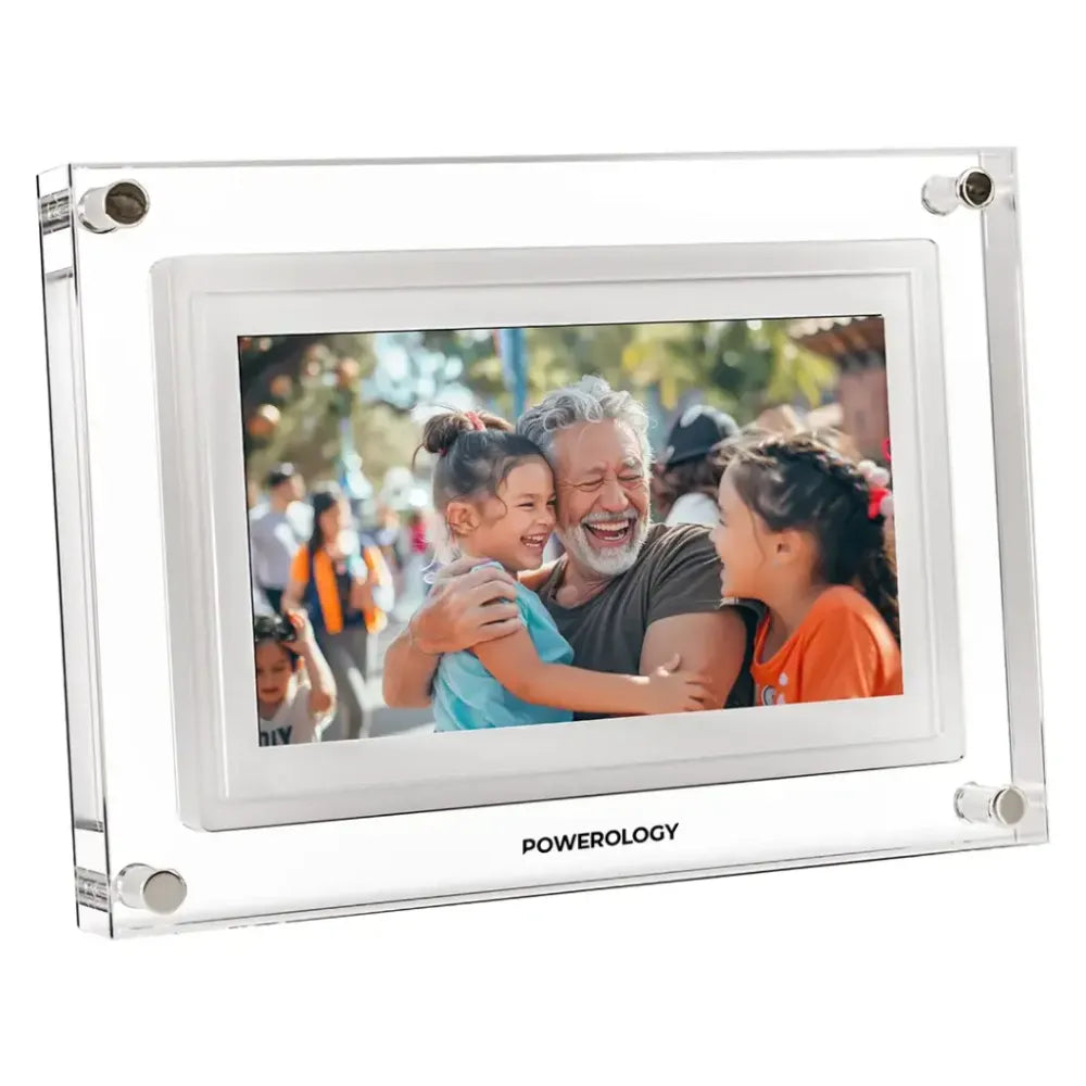 Powerology 10" Digital Photo Frame, HD IPS Touchscreen, Android 6.0, 32GB Storage, Wireless Sharing & Smart Photo Centering