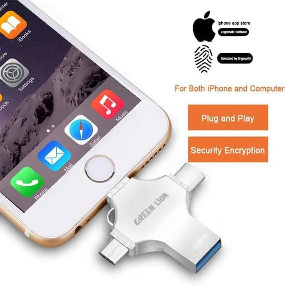 Green Lion 4 in 1 USB Flash Drive 512GB
