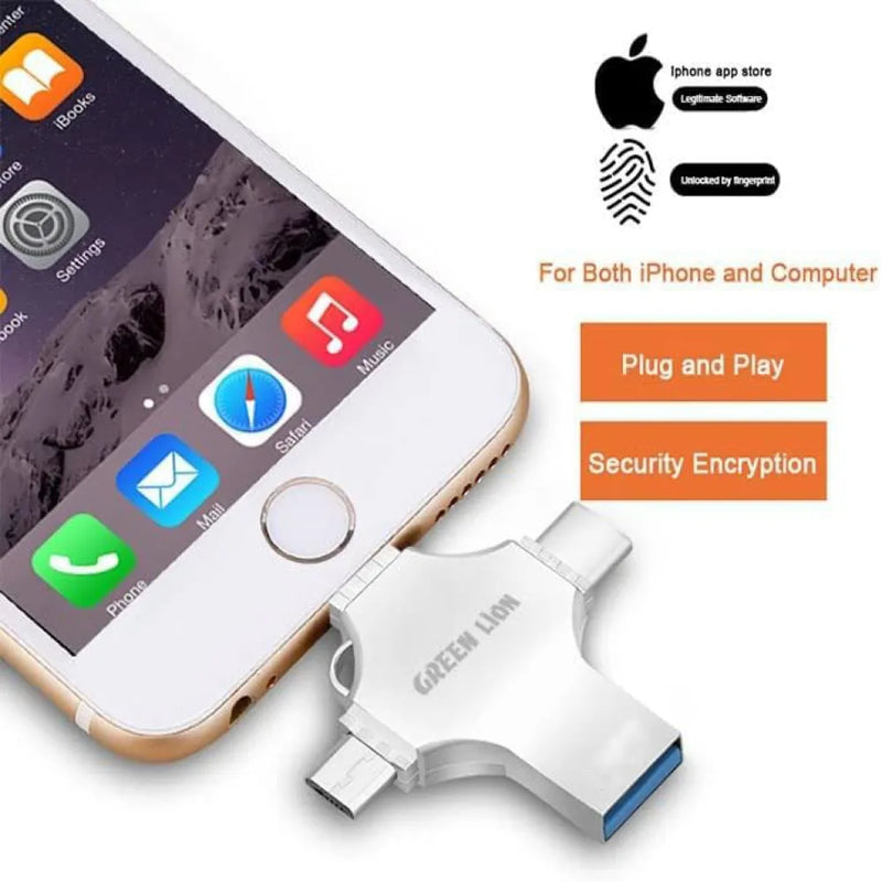 Green Lion 4 in 1 USB Flash Drive 512GB
