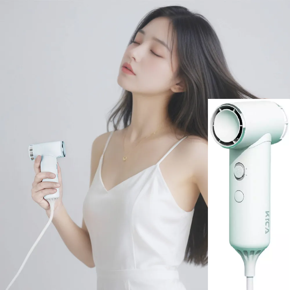 KiCA Ultra-Compact Hair Dryer – 110,000 RPM High-Speed Motor, Plasma Technology, Lightweight 215g