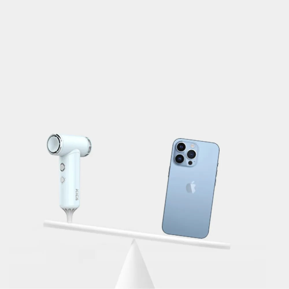 KiCA Ultra-Compact Hair Dryer – 110,000 RPM High-Speed Motor, Plasma Technology, Lightweight 215g