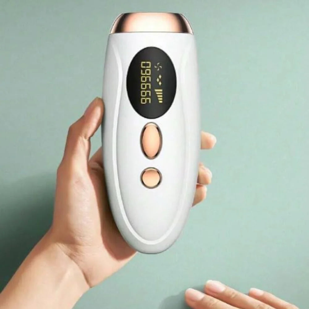IPL Laser Hair Remover Device, 999,999 Flashes, Freezing Point Technology, 5 Intensity Levels - (White)