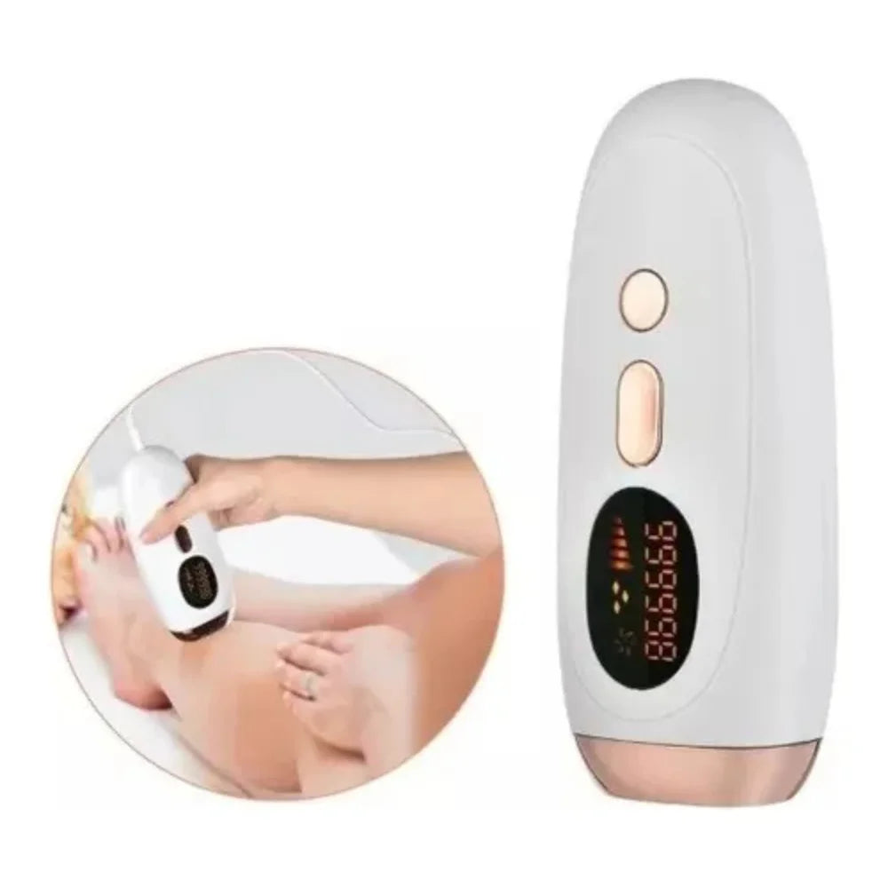 IPL Laser Hair Remover Device, 999,999 Flashes, Freezing Point Technology, 5 Intensity Levels - (White)