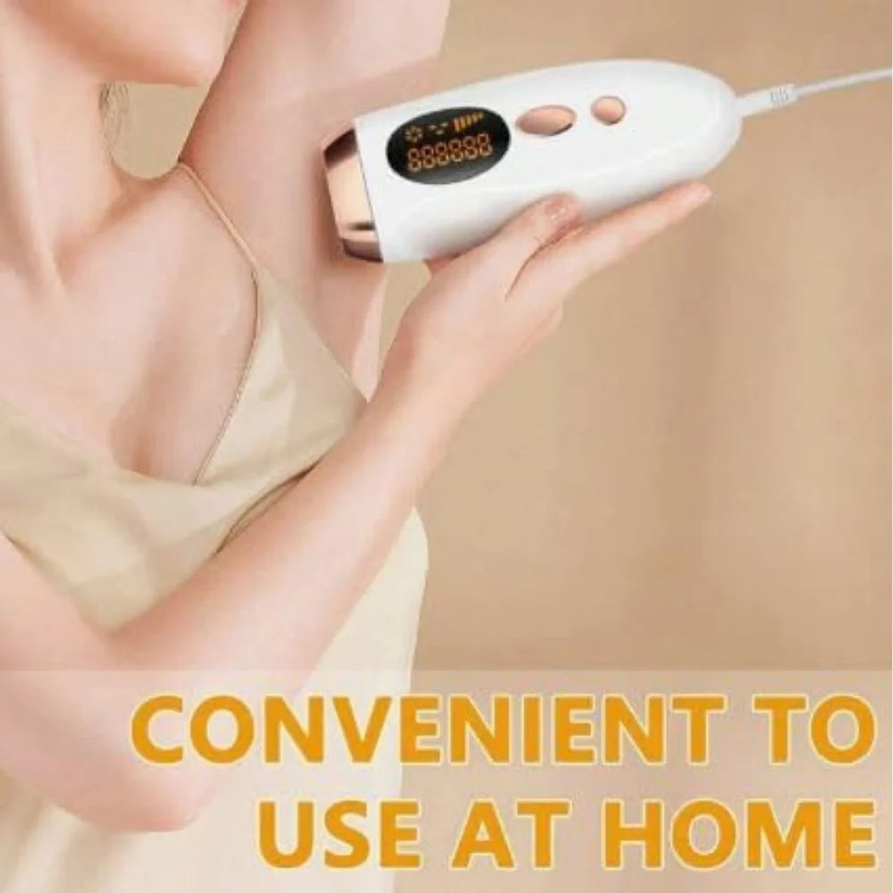 IPL Laser Hair Remover Device, 999,999 Flashes, Freezing Point Technology, 5 Intensity Levels - (White)