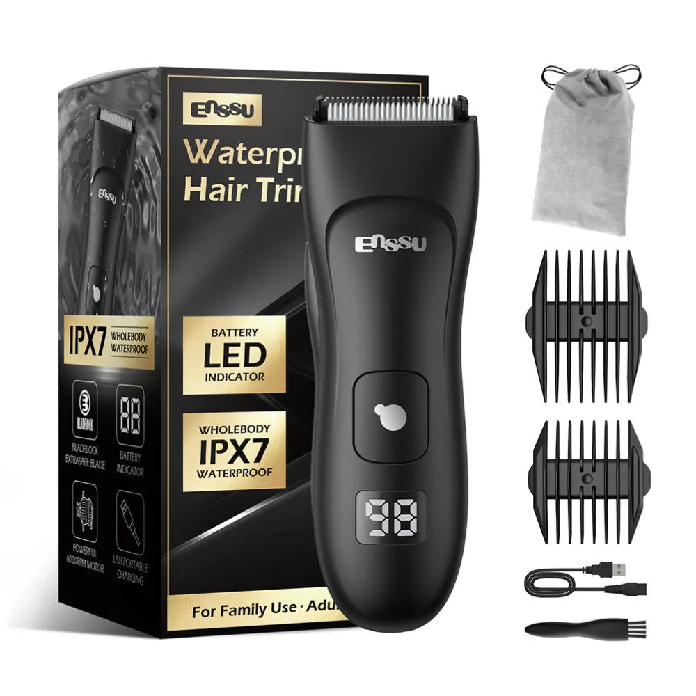 ENSSU Body Hair Trimmer, Rechargeable Skin-Safe Ceramic Blade, Compact Underarm & Body Shaver