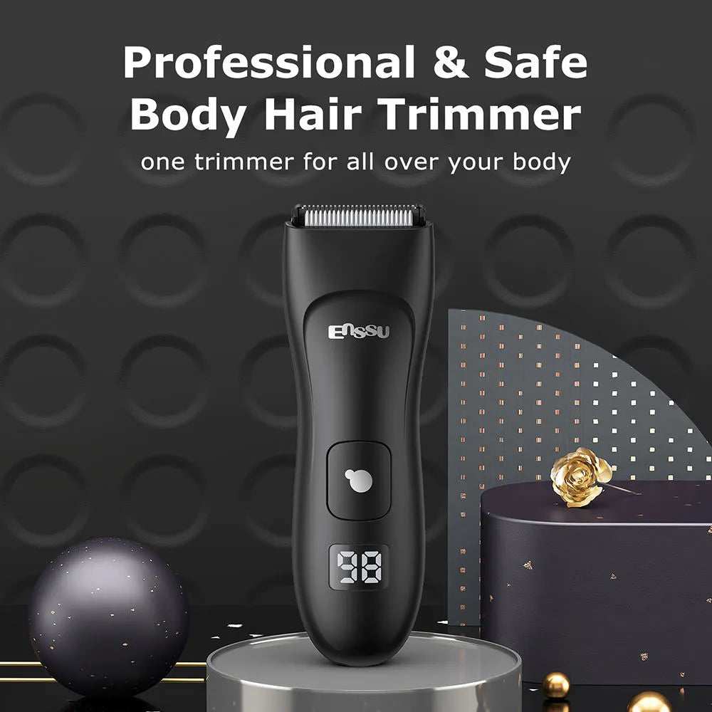 ENSSU Body Hair Trimmer, Rechargeable Skin-Safe Ceramic Blade, Compact Underarm & Body Shaver