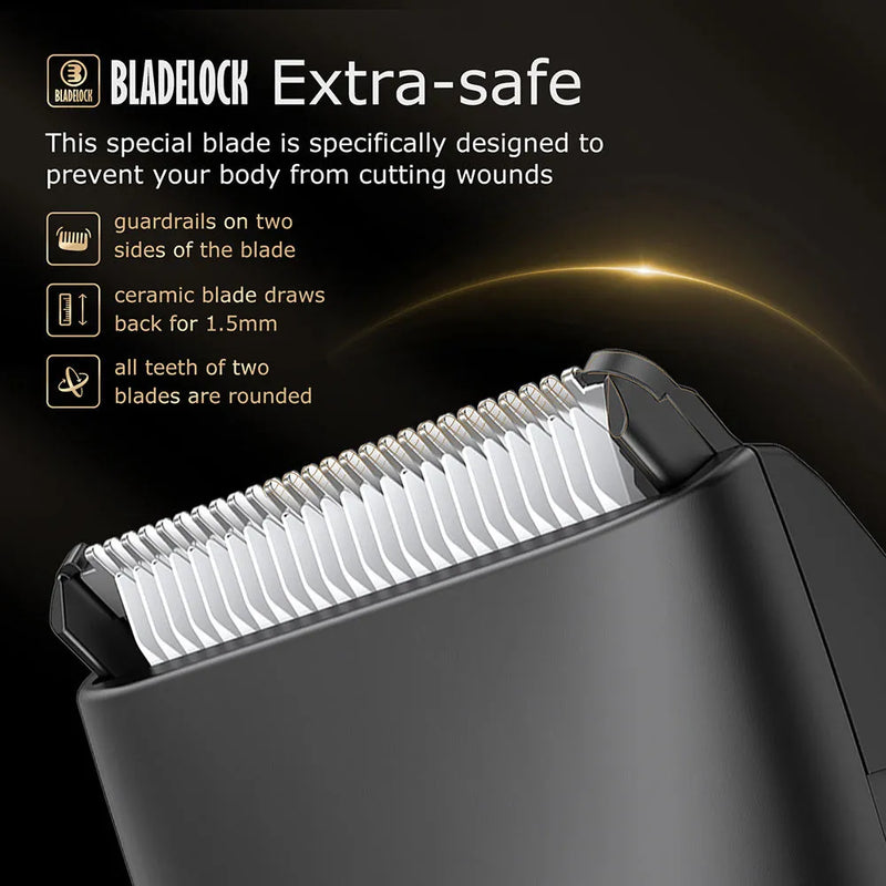 ENSSU Body Hair Trimmer, Rechargeable Skin-Safe Ceramic Blade, Compact Underarm & Body Shaver