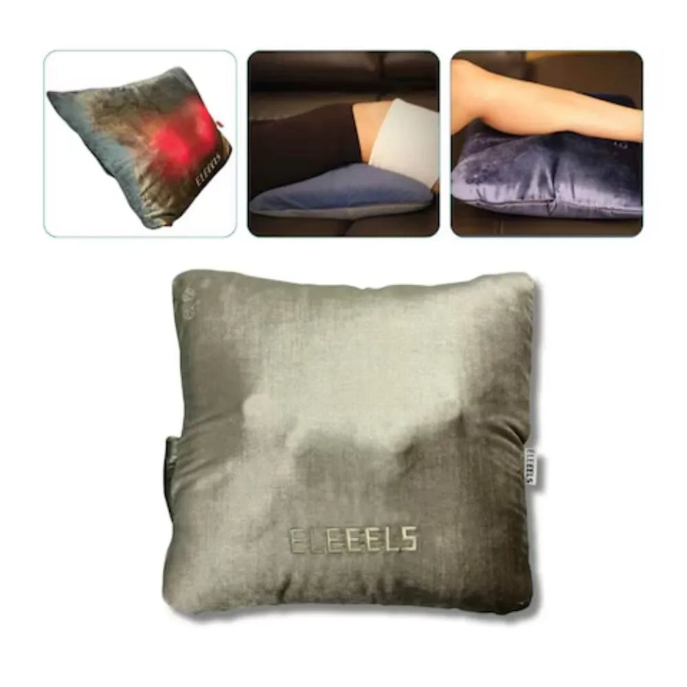 ELEEELS H1 Shiatsu Massage Cushion, 3D Deep Tissue Kneading with Heat Therapy, Adjustable Intensity, Portable & Rechargeable