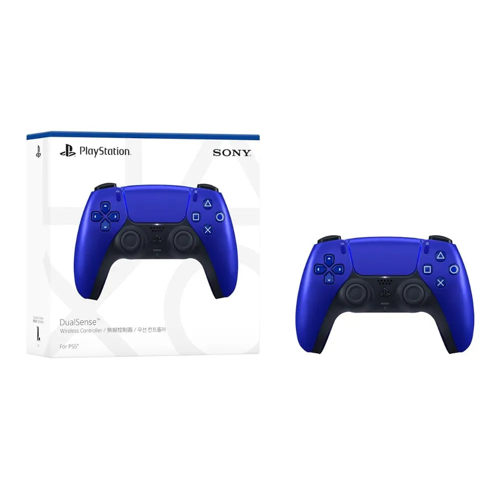 PlayStation DualSense Wireless Controller, Haptic Feedback, Adaptive Triggers & Multi-Device Support - Cobalt Blue