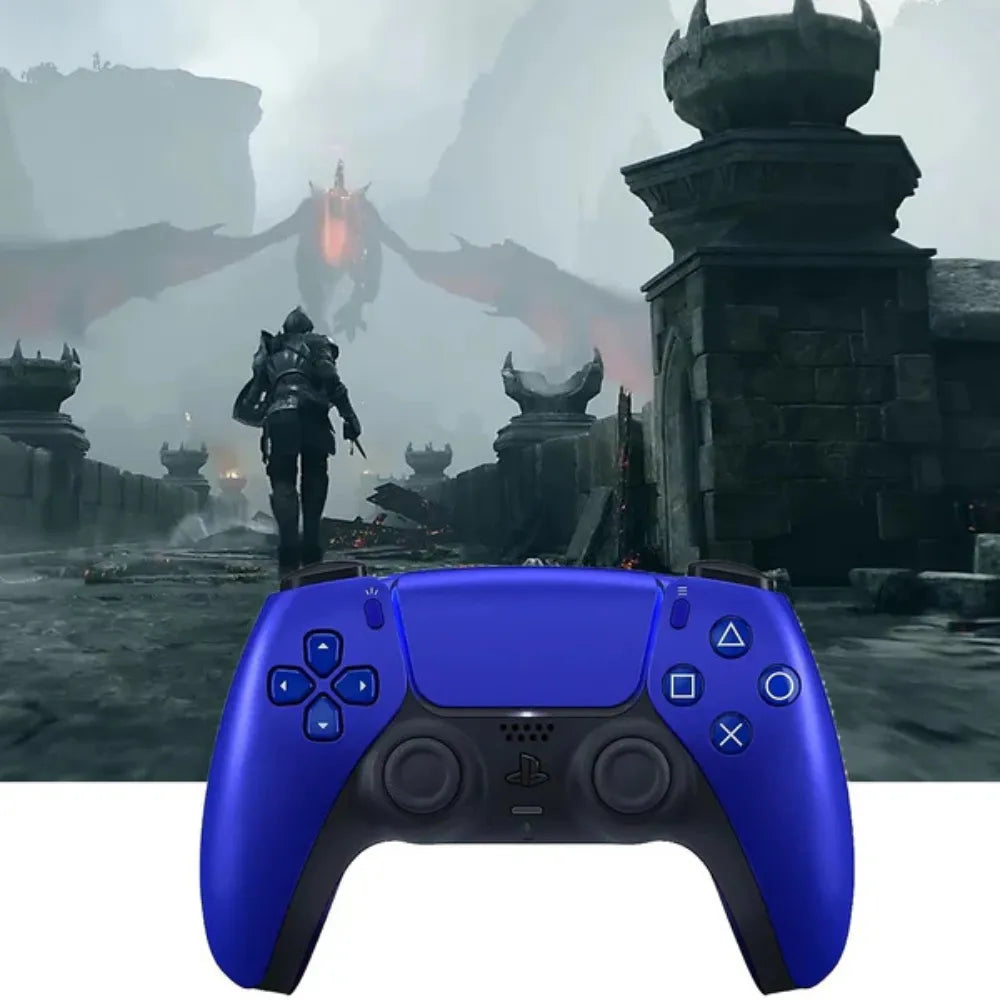 PlayStation DualSense Wireless Controller, Haptic Feedback, Adaptive Triggers & Multi-Device Support - Cobalt Blue