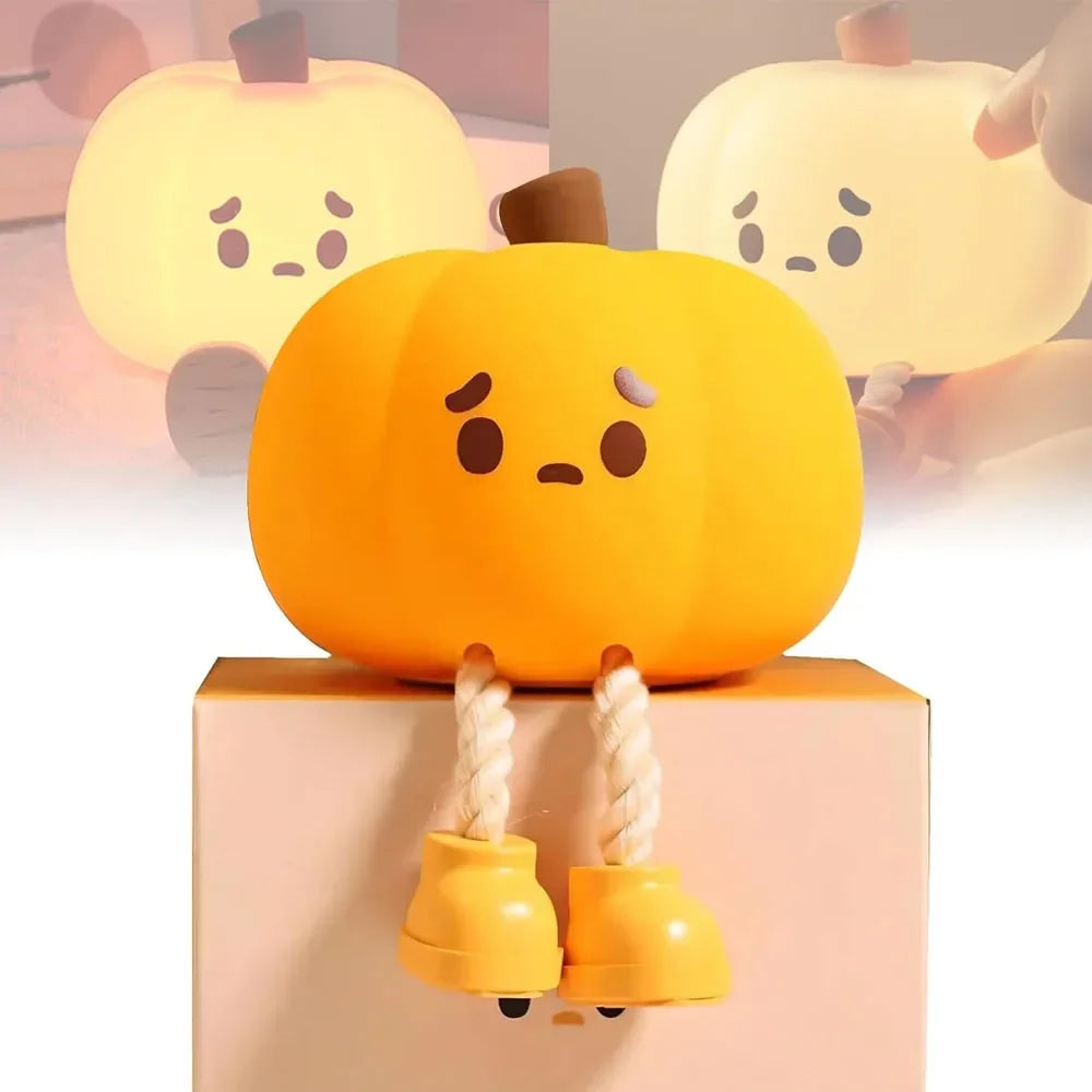 Cute Little Pumpkin Silicone Sleep Lamp Rechargeable