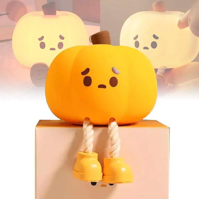 Cute Little Pumpkin Silicone Sleep Lamp Rechargeable