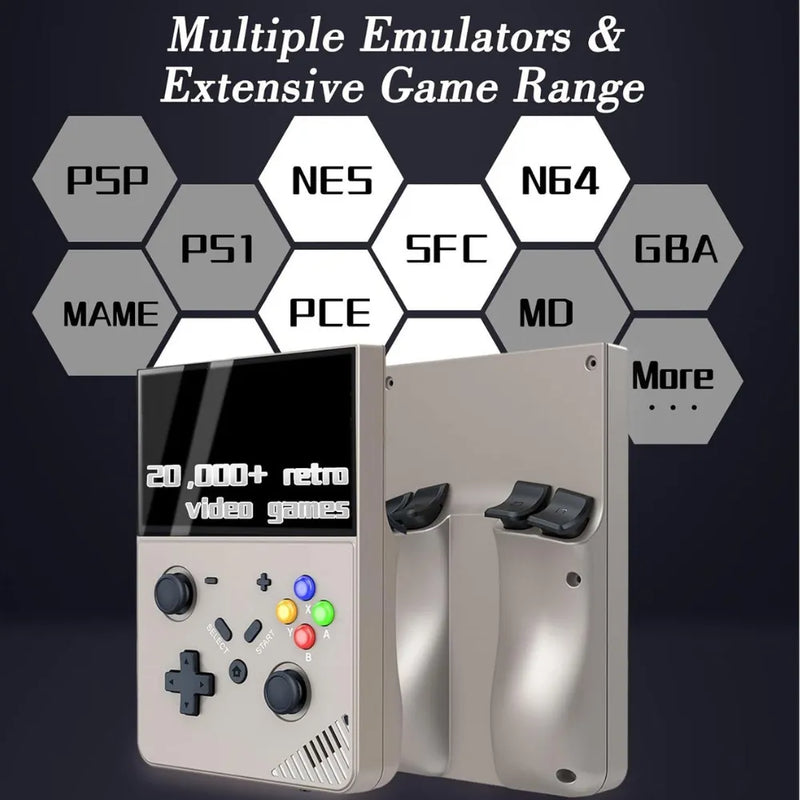 SJGAM M18 Retro Handheld Game Console 4.3-Inch IPS Screen 20,000+ Classic Games Quad-Core CPU with 4000mAh Battery
