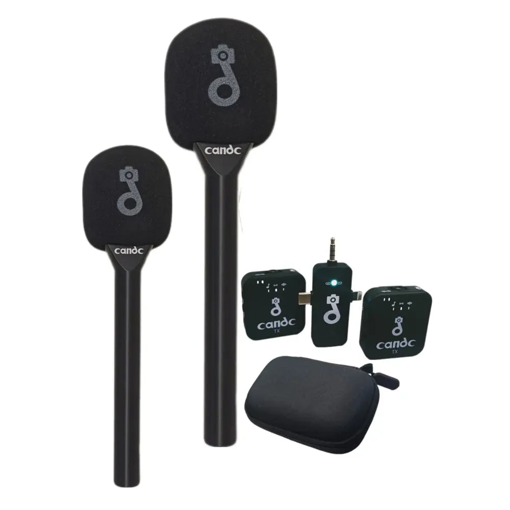 Candc Interview Wireless Microphone With 2-Transmitters-1-Receiver