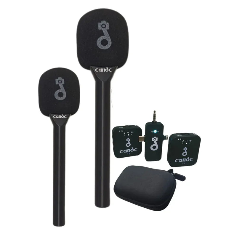 Candc Interview Wireless Microphone With 2-Transmitters-1-Receiver