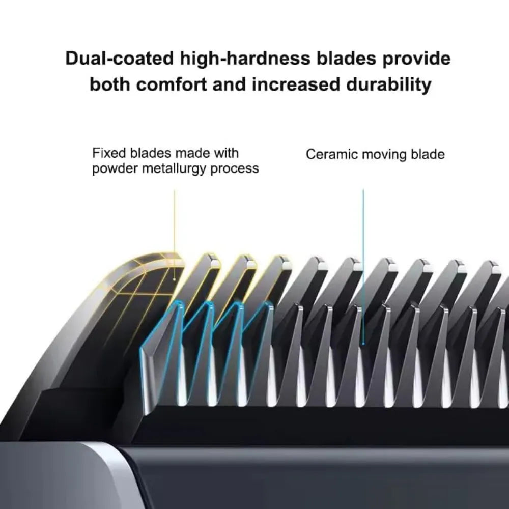 Xiaomi Hair Clipper 2 Cordless/Plug-in 19 Length Settings Dual-Coated Blade Smart Anti-Clogging IPX7 Waterproof