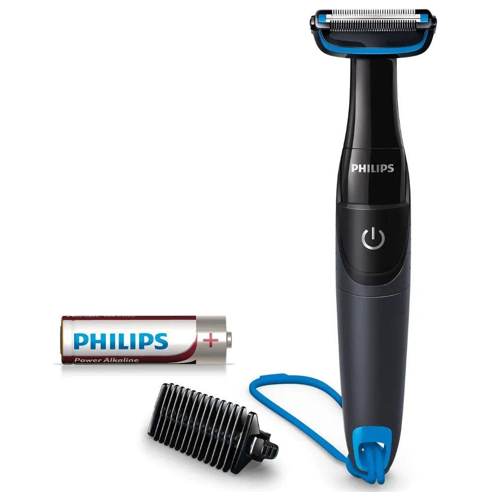 Philips Bodygroom BG1024/16 Showerproof Groin & Body Trimmer Bidirectional Skin Protection with AA Battery