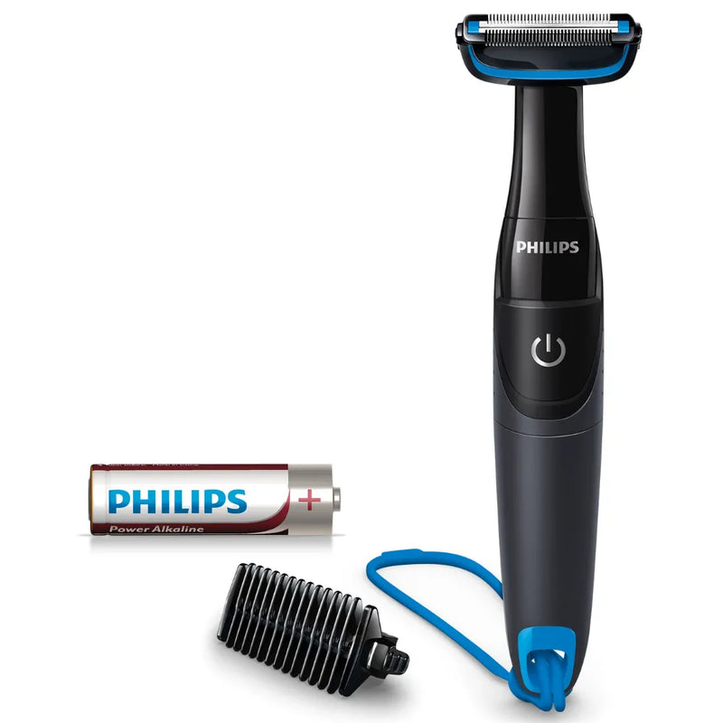 Philips Bodygroom BG1024/16 Showerproof Groin & Body Trimmer Bidirectional Skin Protection with AA Battery