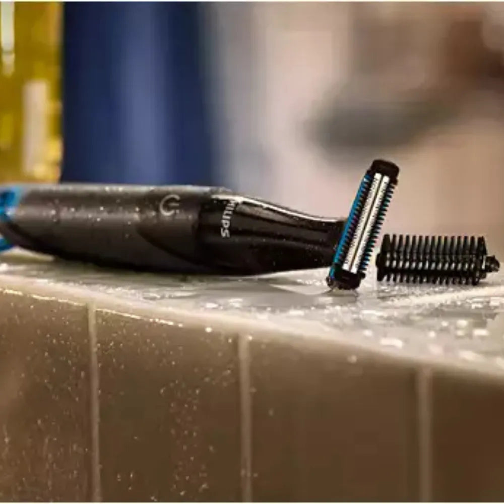 Philips Bodygroom BG1024/16 Showerproof Groin & Body Trimmer Bidirectional Skin Protection with AA Battery