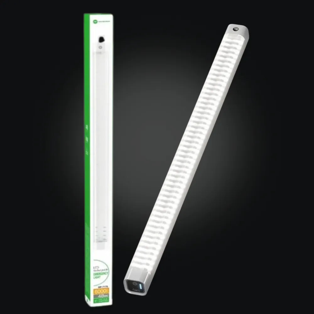 48W LED Rechargeable Emergency Light 6000mAh Battery 2 Lighting Modes Energy-Saving Portable Lamp