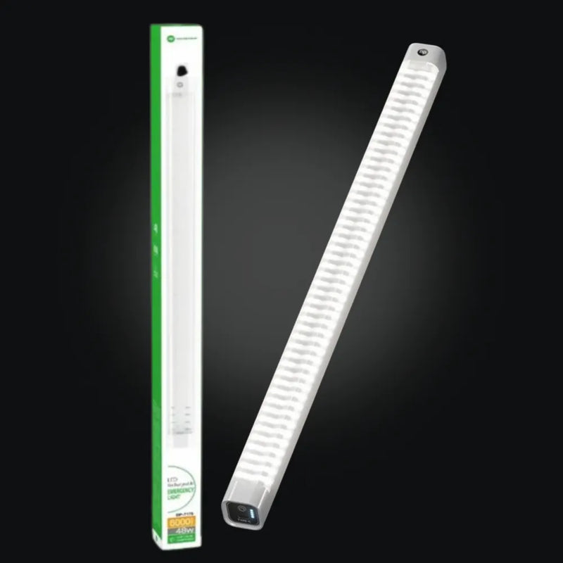 48W LED Rechargeable Emergency Light 6000mAh Battery 2 Lighting Modes Energy-Saving Portable Lamp