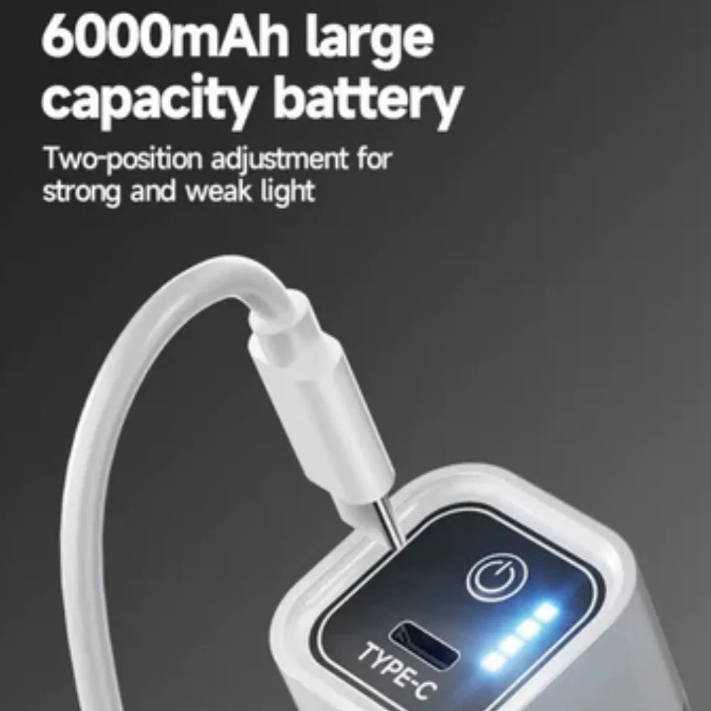 48W LED Rechargeable Emergency Light 6000mAh Battery 2 Lighting Modes Energy-Saving Portable Lamp