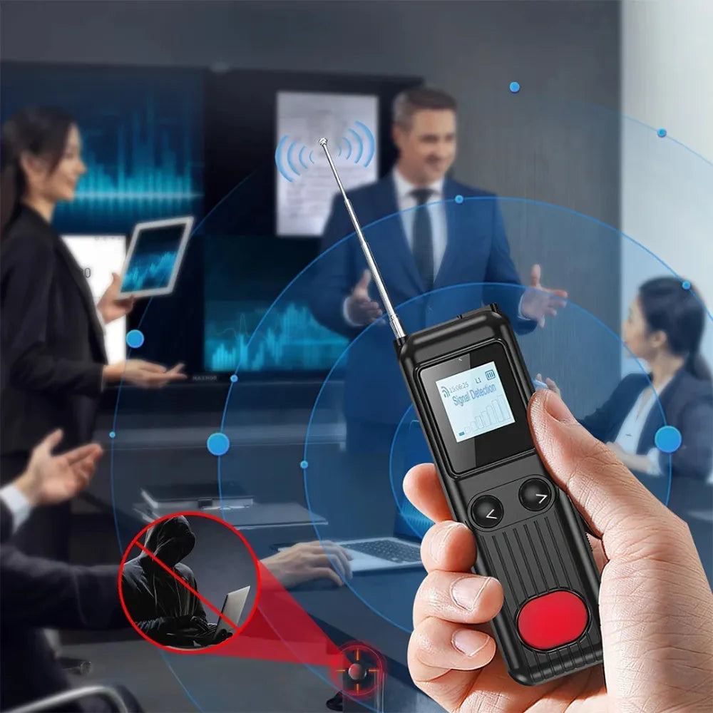 7-in-1 Hidden Camera Detector with Screen RF/GPS/IR Anti-Spy Device 500mAh Rechargeable Battery Portable Privacy Protector
