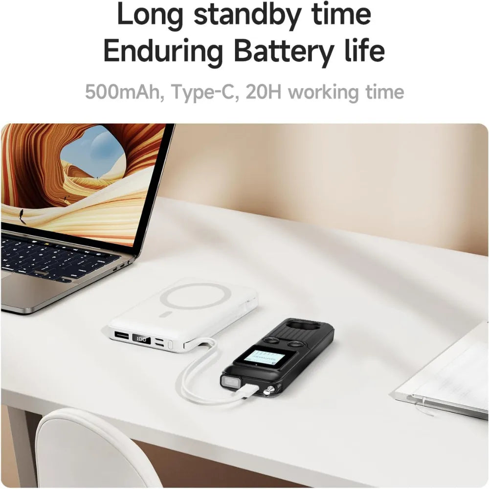7-in-1 Hidden Camera Detector with Screen RF/GPS/IR Anti-Spy Device 500mAh Rechargeable Battery Portable Privacy Protector
