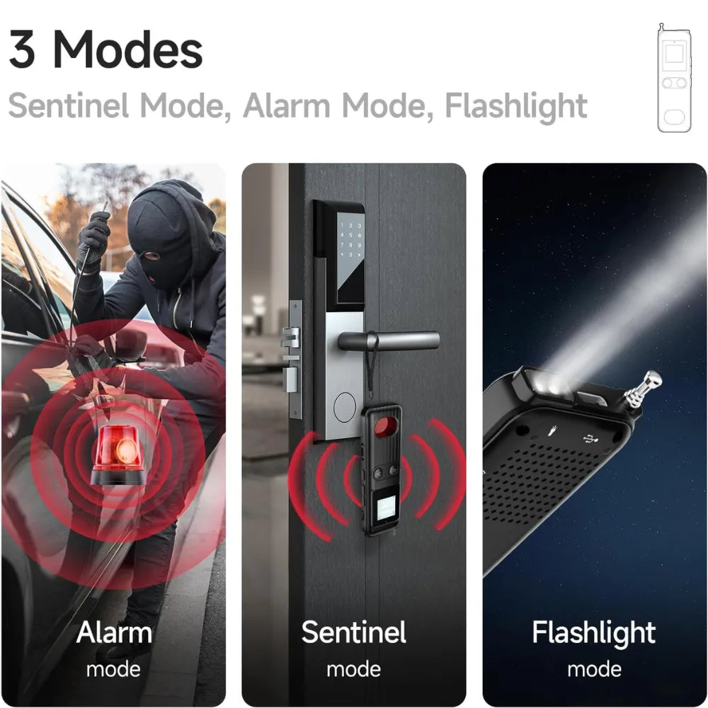 7-in-1 Hidden Camera Detector with Screen RF/GPS/IR Anti-Spy Device 500mAh Rechargeable Battery Portable Privacy Protector