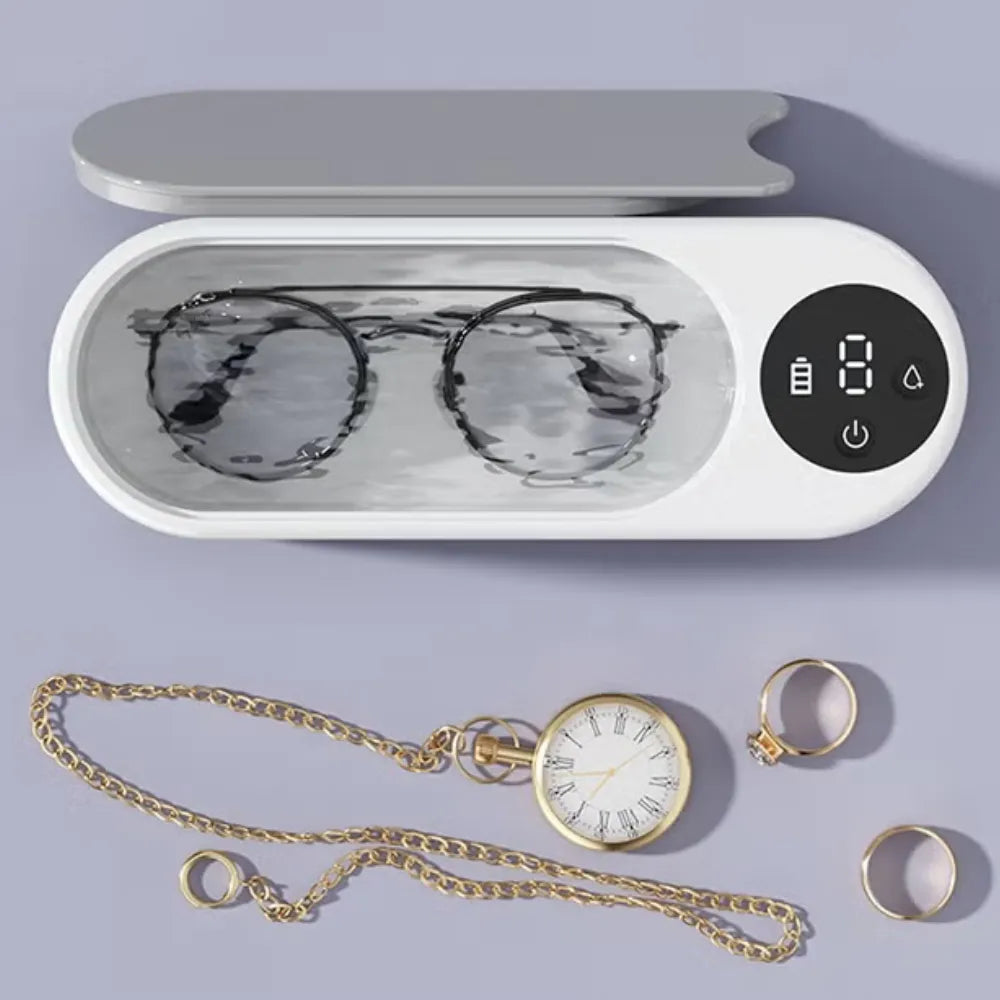 Ultrasonic Jewelry Cleaner 45kHz with 400ml Tank, 2 Cleaning Modes for Jewelry, Glasses & Accessories