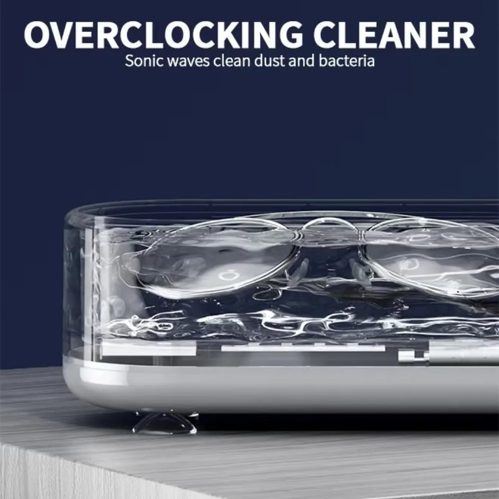Ultrasonic Jewelry Cleaner 45kHz with 400ml Tank, 2 Cleaning Modes for Jewelry, Glasses & Accessories