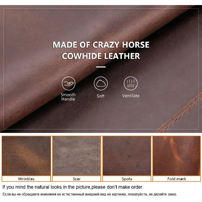 Contacts Family 11 Inch Slim Cow Genuine Leather Tablet Sleeve Case Cover - Coffee