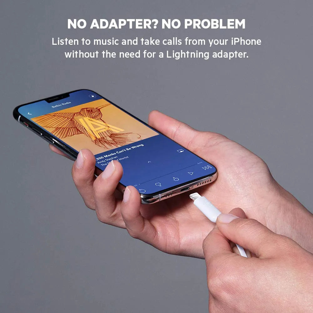 Belkin RockStar HeadPhone with Lightning Connector White 112cm Cable Length