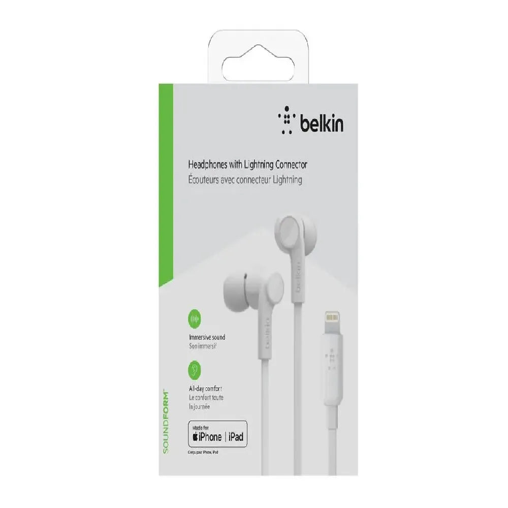 Belkin RockStar HeadPhone with Lightning Connector White 112cm Cable Length