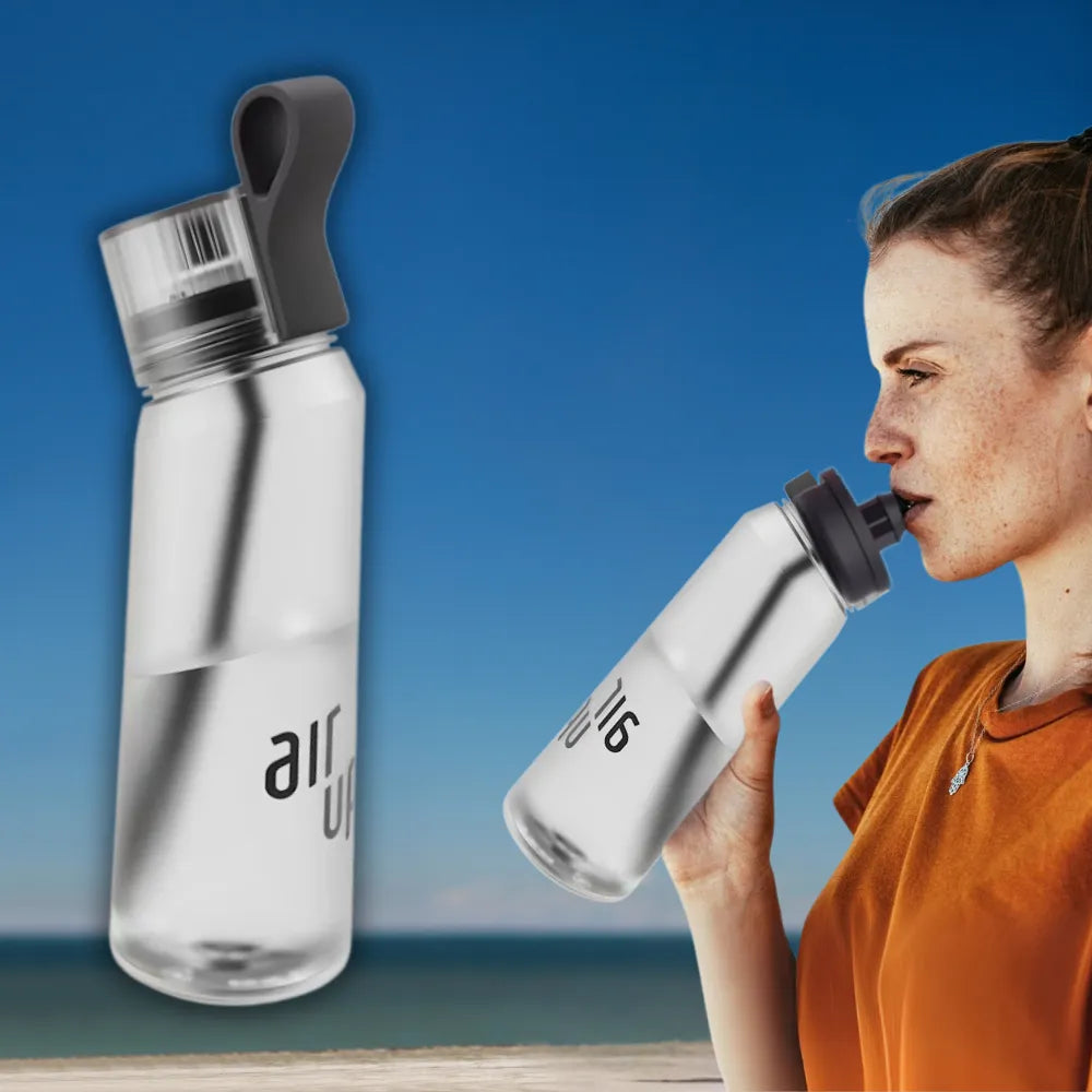 Magical Water Bottle with Taste Pods, Flavoured Hydration by Scent Technology, 650ml - Black