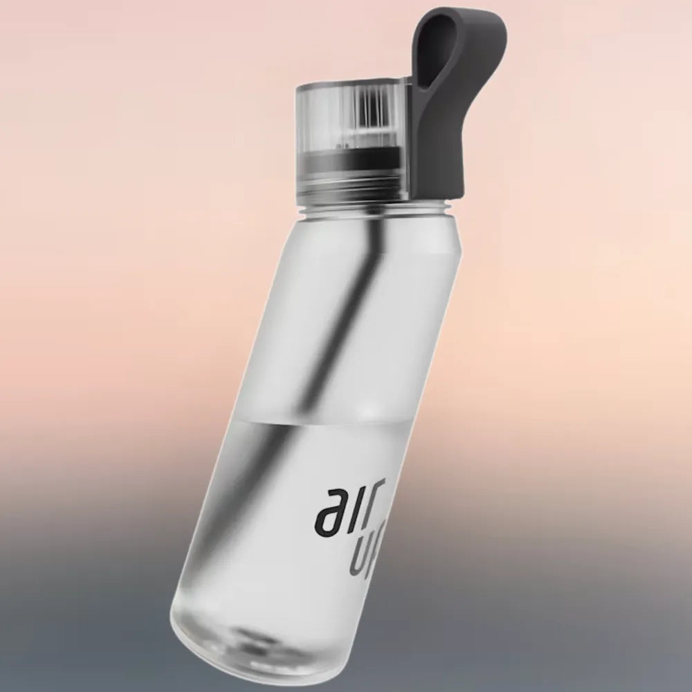 Magical Water Bottle with Taste Pods, Flavoured Hydration by Scent Technology, 650ml - Black