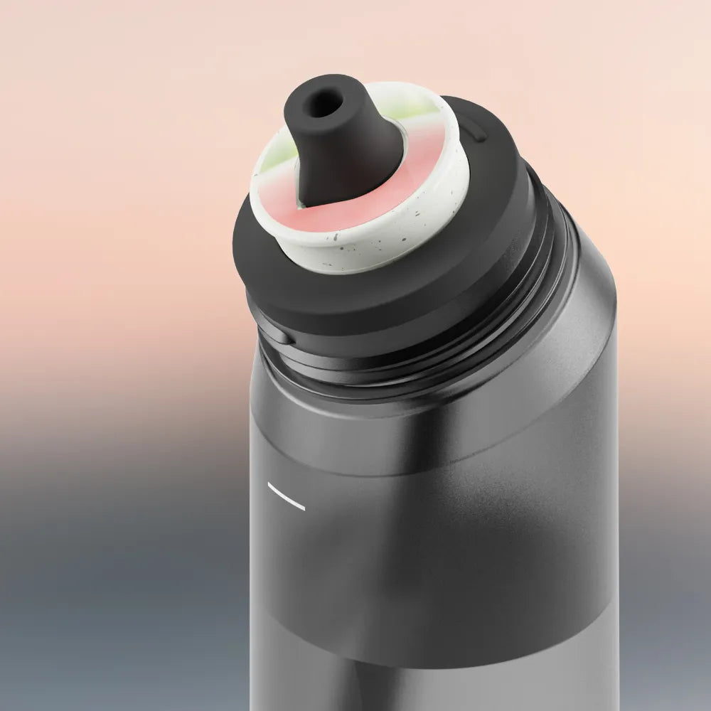 Magical Water Bottle with Taste Pods, Flavoured Hydration by Scent Technology, 650ml - Black